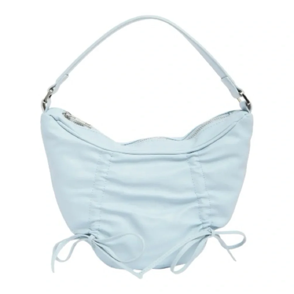 Madden Girl Crescent Light Blue Shoulder Bag - Picture 3 of 14